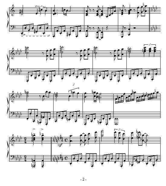 快乐的人们钢琴曲谱（图2）