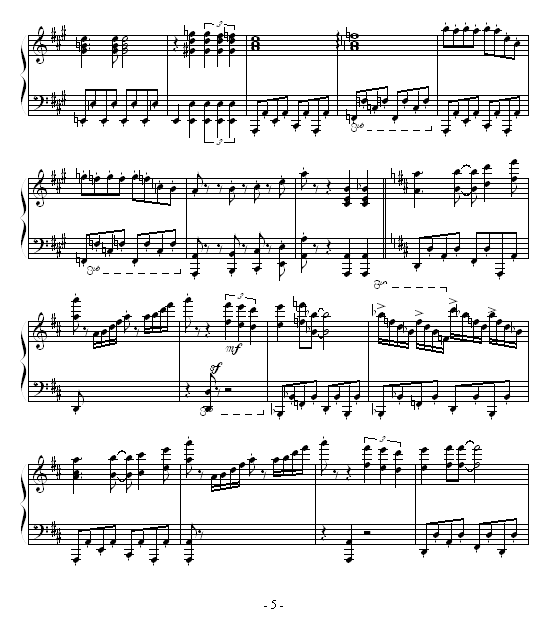 快乐的人们钢琴曲谱（图5）
