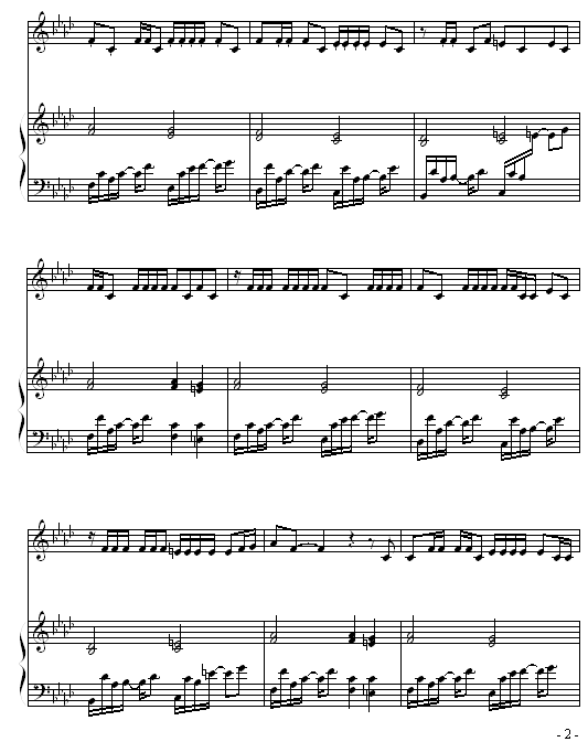 夜曲-弹唱版-巴特尔钢琴曲谱（图2）