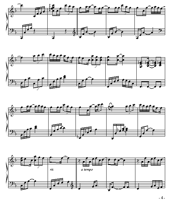 遗失的美好 - 巴特尔编配版钢琴曲谱（图4）