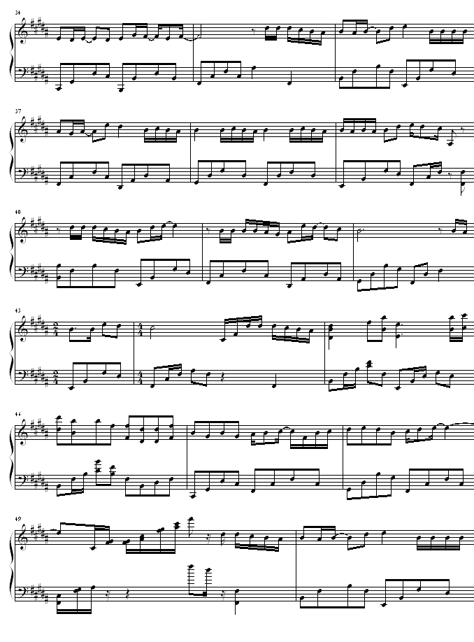 相依为命钢琴曲谱（图3）