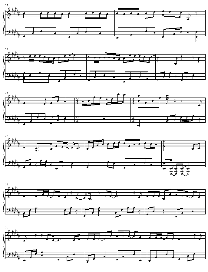 相依为命钢琴曲谱（图2）