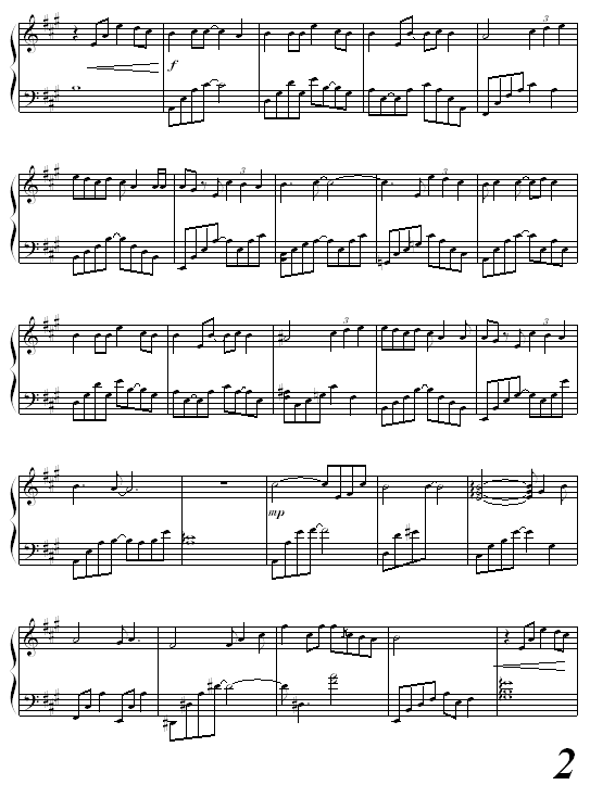 杯子钢琴曲谱（图2）