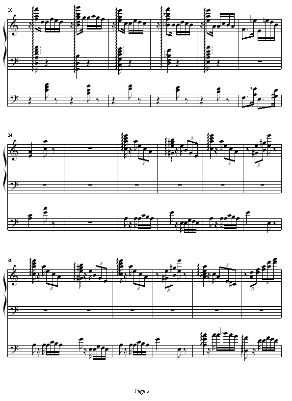 李斯特的帕格尼尼练习曲No. 6钢琴曲谱（图2）