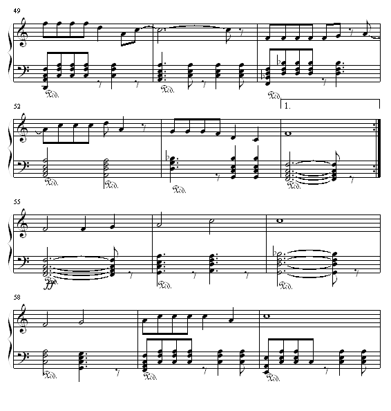 忘情水钢琴曲谱（图5）