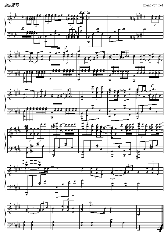 星空下钢琴曲谱（图4）