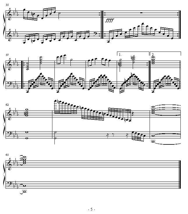 灰色天空钢琴曲谱（图5）
