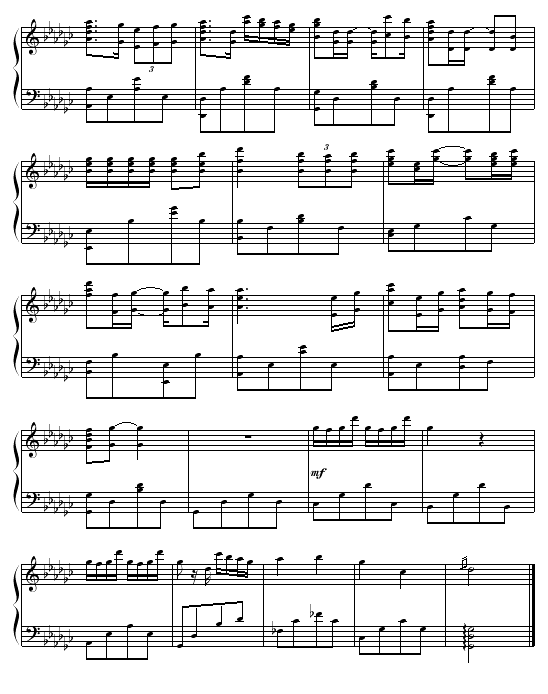 苦情人钢琴曲谱（图5）