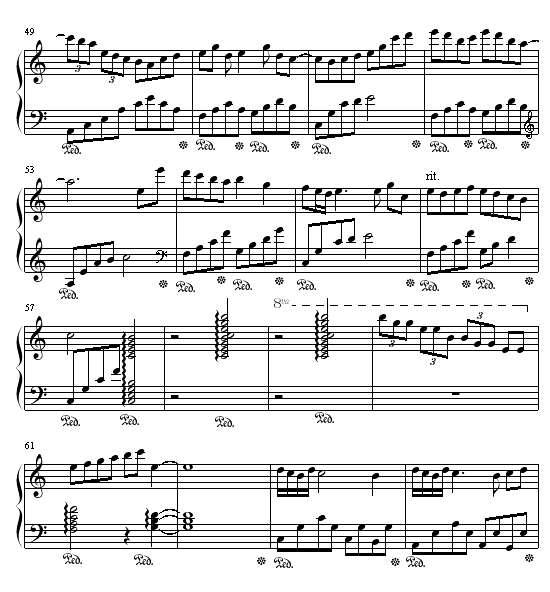 Memory?(极力推荐的好曲子)钢琴曲谱（图4）