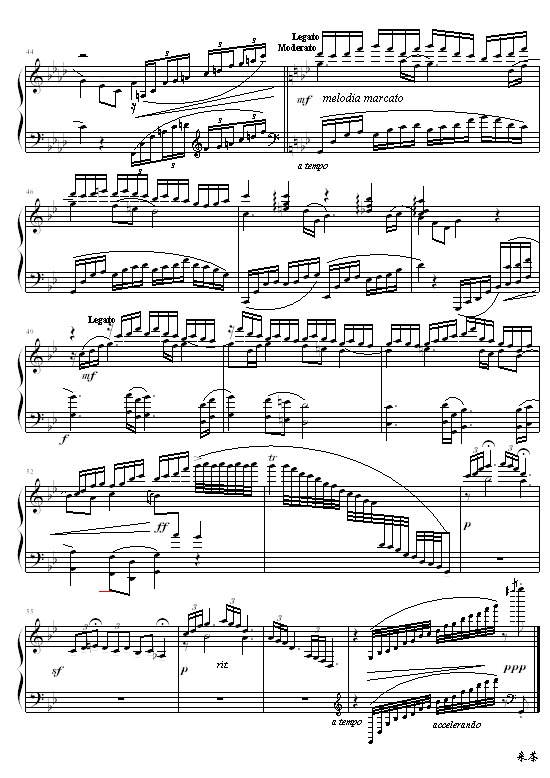 茶香钢琴曲谱（图4）