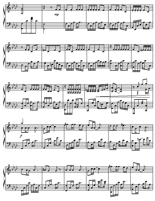 夜曲-苗波版钢琴曲谱（图4）