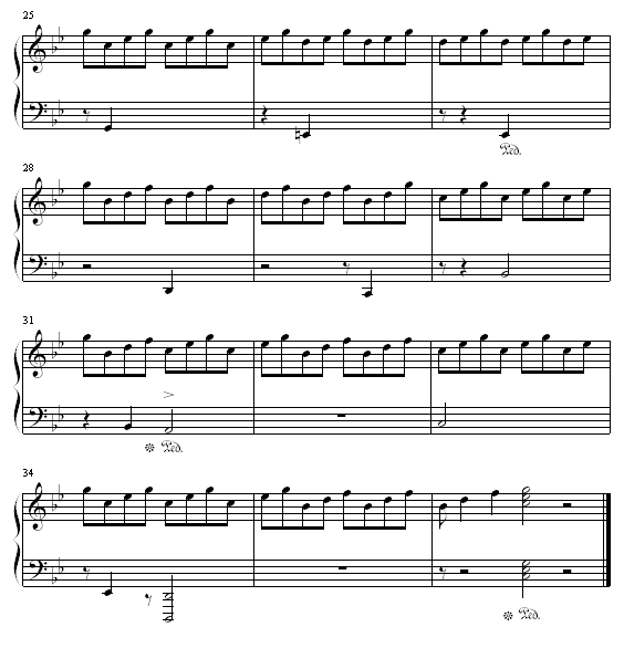 月夜曲钢琴曲谱（图3）