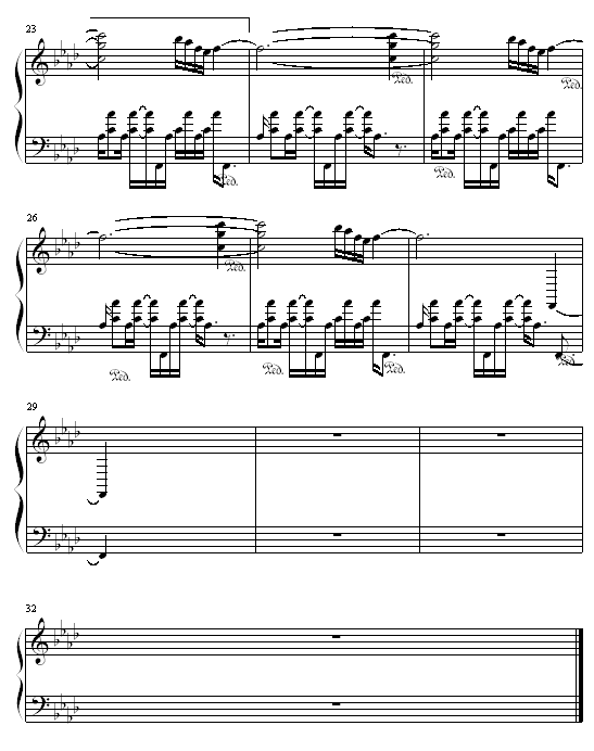 来生缘钢琴曲谱（图3）