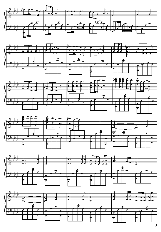 夜曲-苗波版钢琴曲谱（图3）
