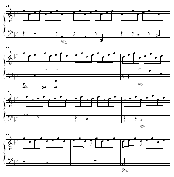 月夜曲钢琴曲谱（图2）