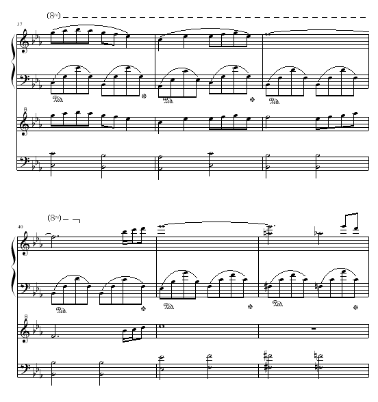 一段恋情钢琴曲谱（图7）