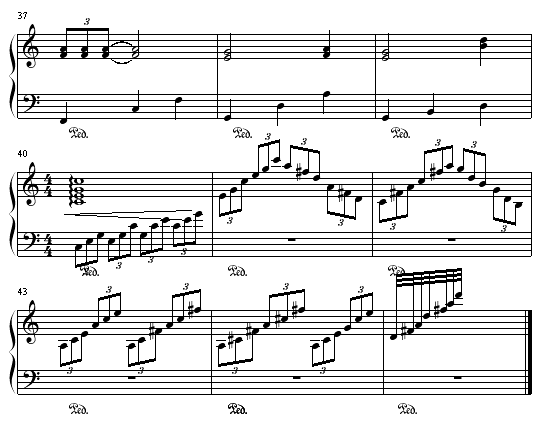 回首钢琴曲谱（图4）