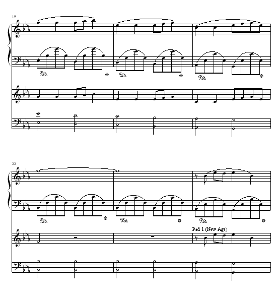 一段恋情钢琴曲谱（图4）