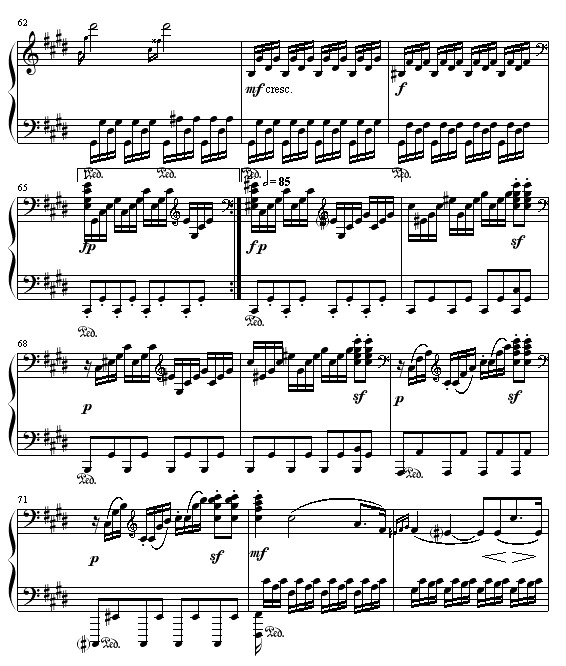 月光(第三乐章)钢琴曲谱（图6）
