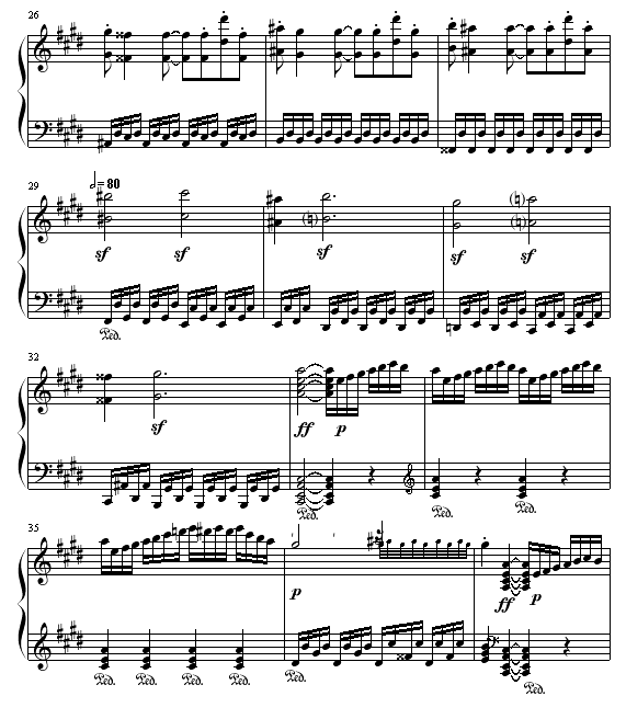 月光(第三乐章)钢琴曲谱（图3）