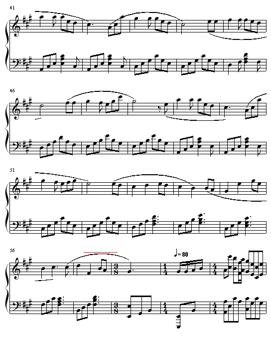 终身美丽钢琴曲谱（图3）