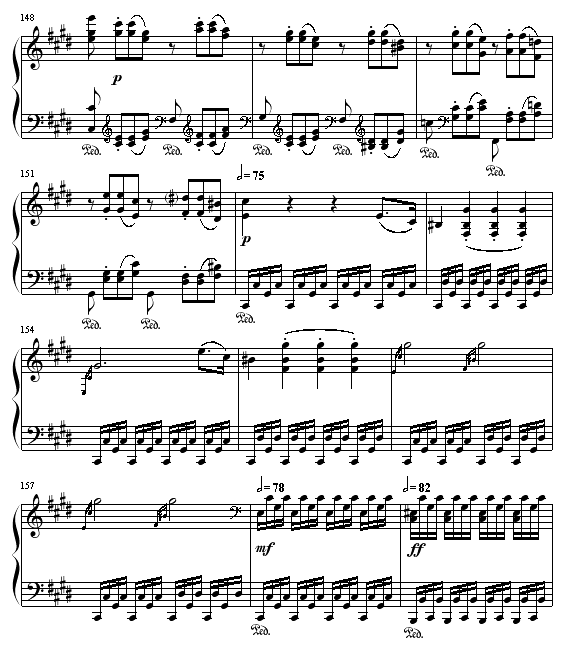 月光(第三乐章)钢琴曲谱（图13）