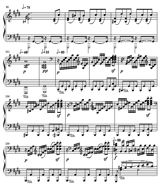 月光(第三乐章)钢琴曲谱（图9）