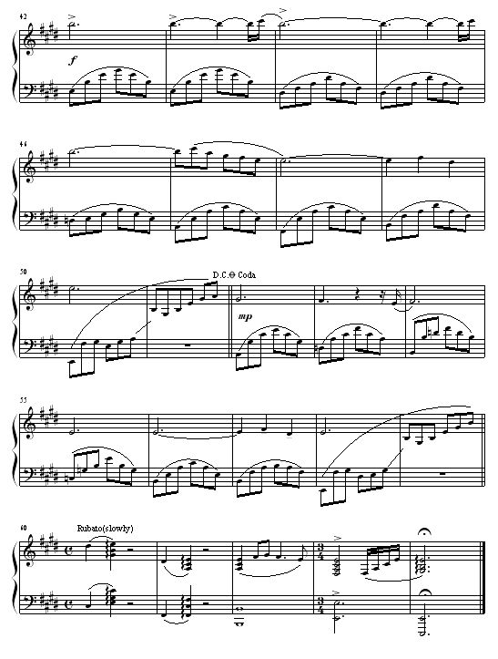 卡伐蒂娜钢琴曲谱（图3）