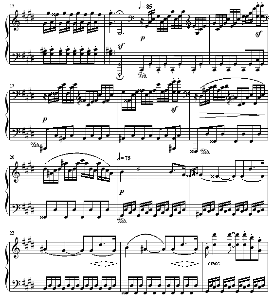 月光(第三乐章)钢琴曲谱（图2）