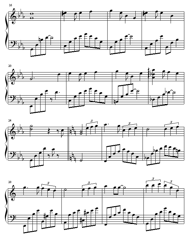 想唱就唱的Meritee修改版（加入引子，过门）钢琴曲谱（图2）