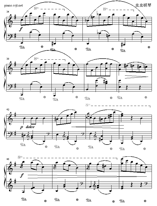 e小调圆舞曲钢琴曲谱（图3）