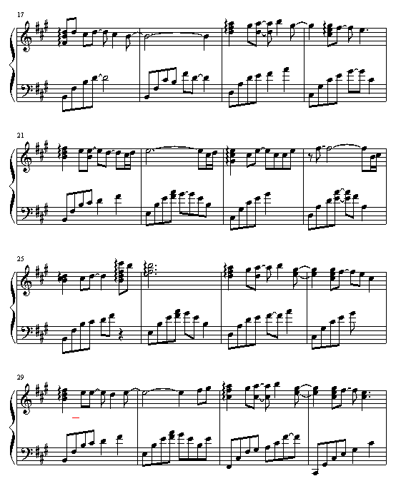 烟火的季节钢琴曲谱（图2）