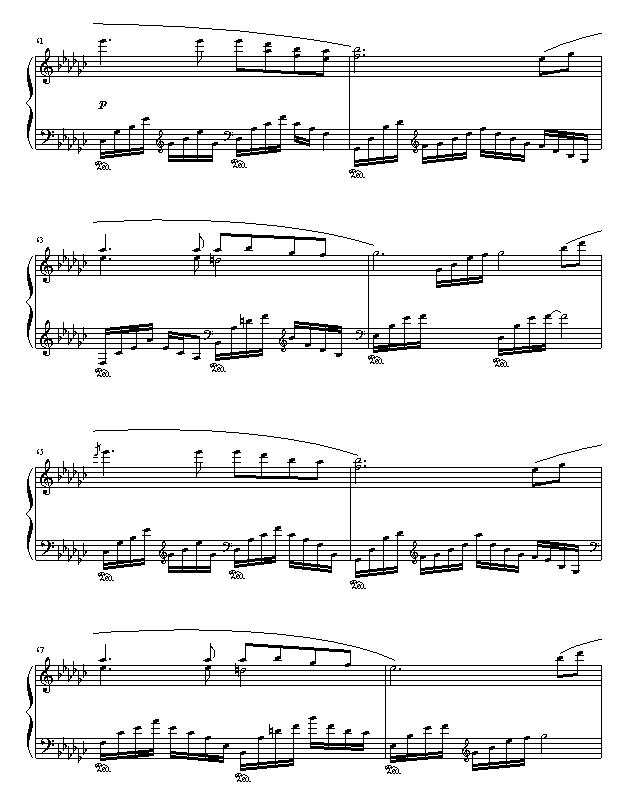 白月光钢琴曲谱（图6）