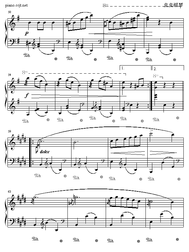 e小调圆舞曲钢琴曲谱（图4）
