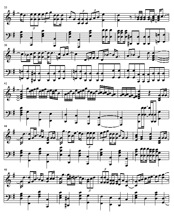 单车钢琴曲谱（图3）