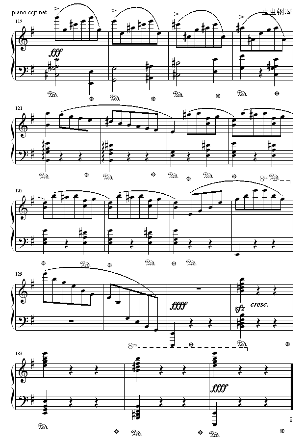 e小调圆舞曲钢琴曲谱（图8）