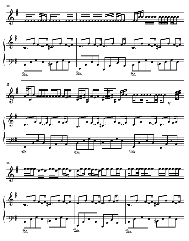 我的地盘 伴奏钢琴曲谱（图3）