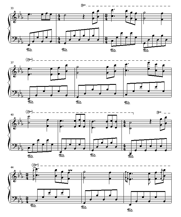 相视的一刻钢琴曲谱（图3）