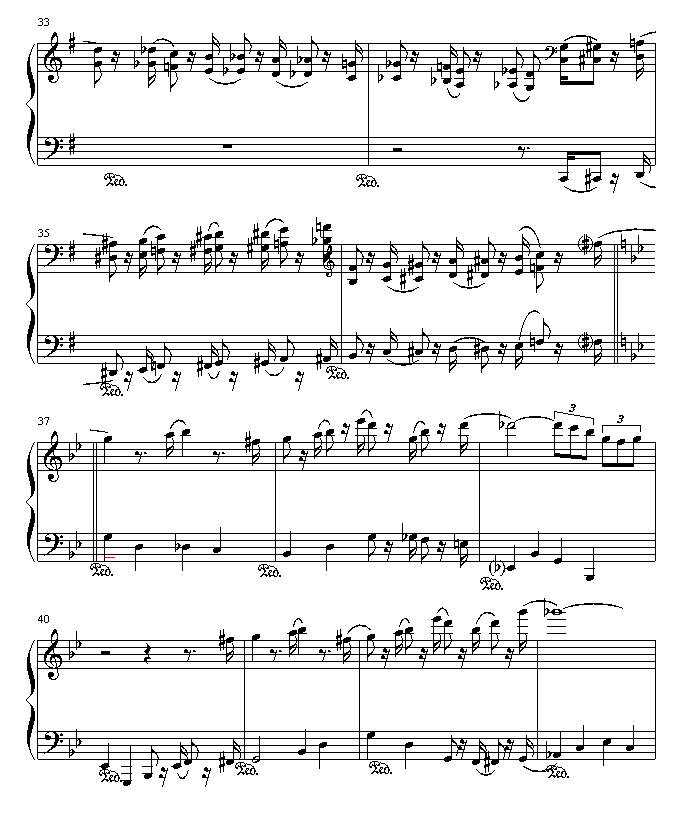 <粉红豹>THE PINK PANTHER钢琴曲谱（图4）