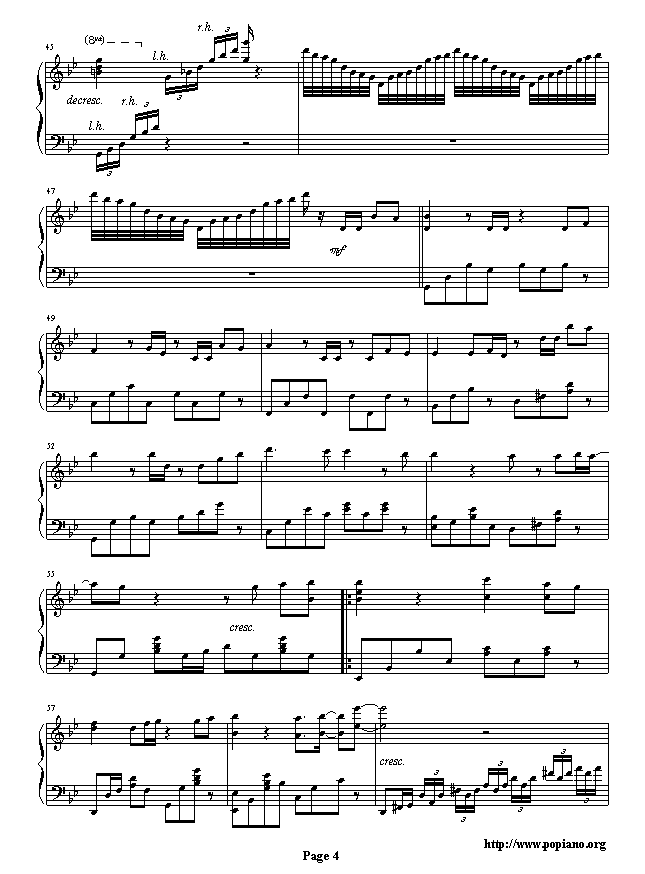 月半小夜曲钢琴曲谱（图4）