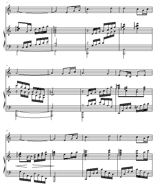 美丽的草原我的家钢琴曲谱（图4）