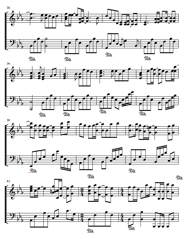 无痛无恋钢琴曲谱（图3）