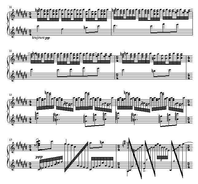 水妖(Gaspard de la Nuit- 1. Ondine.Lent)钢琴曲谱（图2）