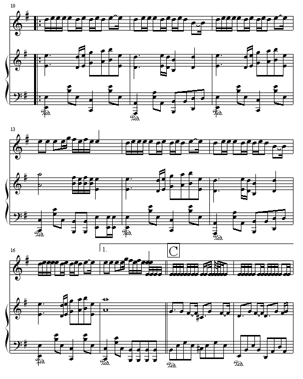 我的地盘 伴奏钢琴曲谱（图2）