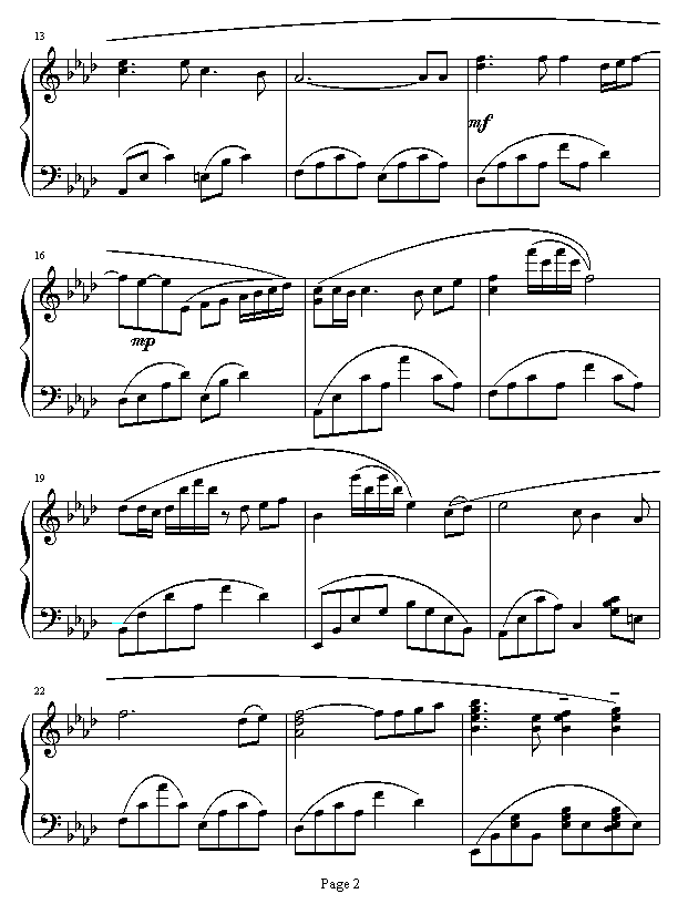 恰似你的温柔钢琴曲谱（图2）
