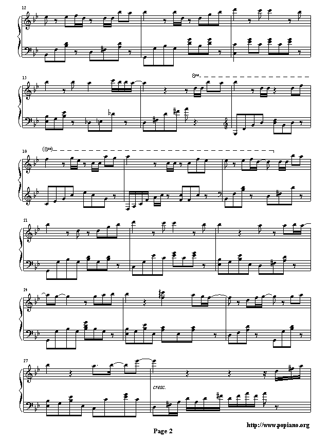 月半小夜曲钢琴曲谱（图2）