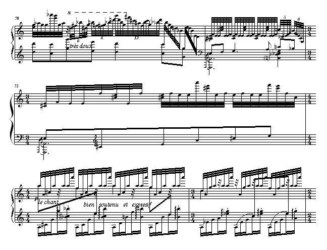 水妖(Gaspard de la Nuit- 1. Ondine.Lent)钢琴曲谱（图8）