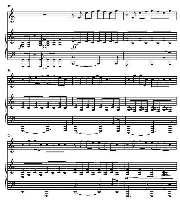 安静 弹唱版钢琴曲谱（图6）