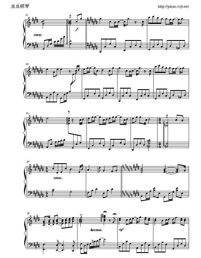我的爱钢琴曲谱（图2）