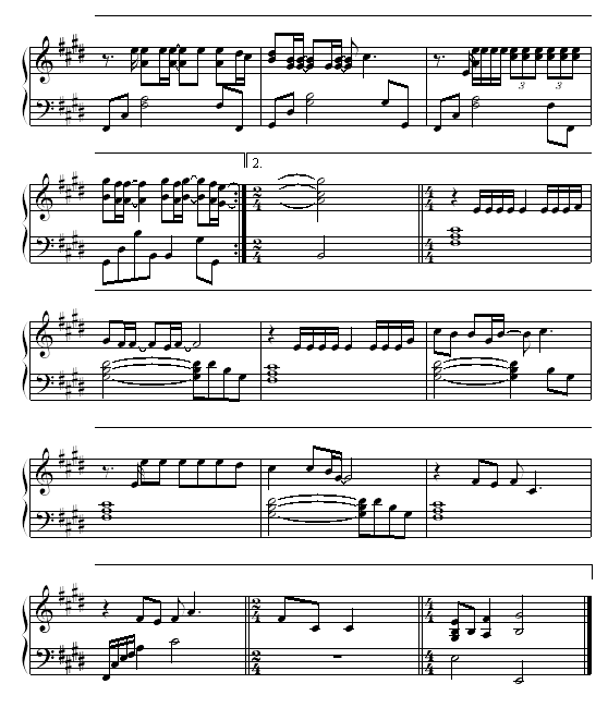 爱情余味钢琴曲谱（图4）
